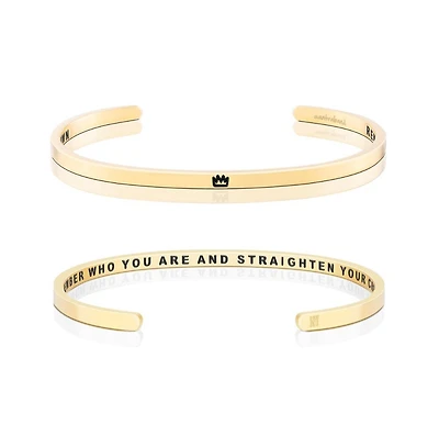 Mantra Remember Who You Are And Straighten Your Crown Bracelet - Inside