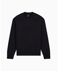 A|X Armani Exchange Men's Tonal French Terry A X 1991 Crewneck Sweatshirt