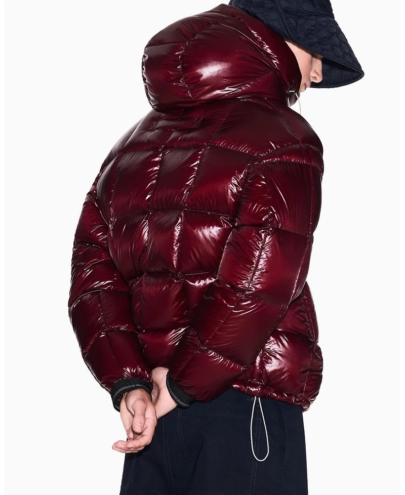 A|X Armani Exchange Men's Nylon Metallic Shine Down Hood with Jacket