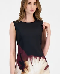 Anne Klein Petite Floral A-Line Midi Dress