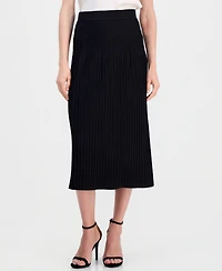 Anne Klein Women's Pull-On Pleated A-Line Sweater Skirt