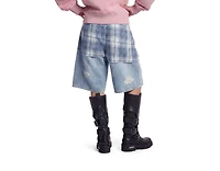 Aelfric Eden Women's Plaid Panel Chain Jorts