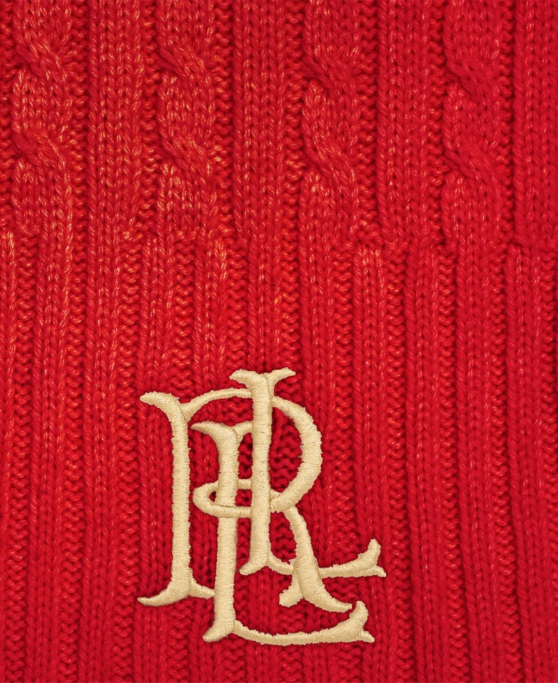 Lauren Ralph Lauren Core Cable Logo Cable Knit Scarf