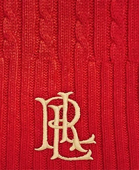 Lauren Ralph Lauren Core Cable Logo Cable Knit Scarf