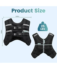Aofar Weighted Vest Adjustable Straps Reflective Strength Training
