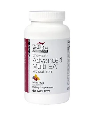 Bariatric Advantage Chewable Advanced Multi Ea Without Iron High Potency Daily Multivitamin For Bariatric Surgery Patients Including 60 Count