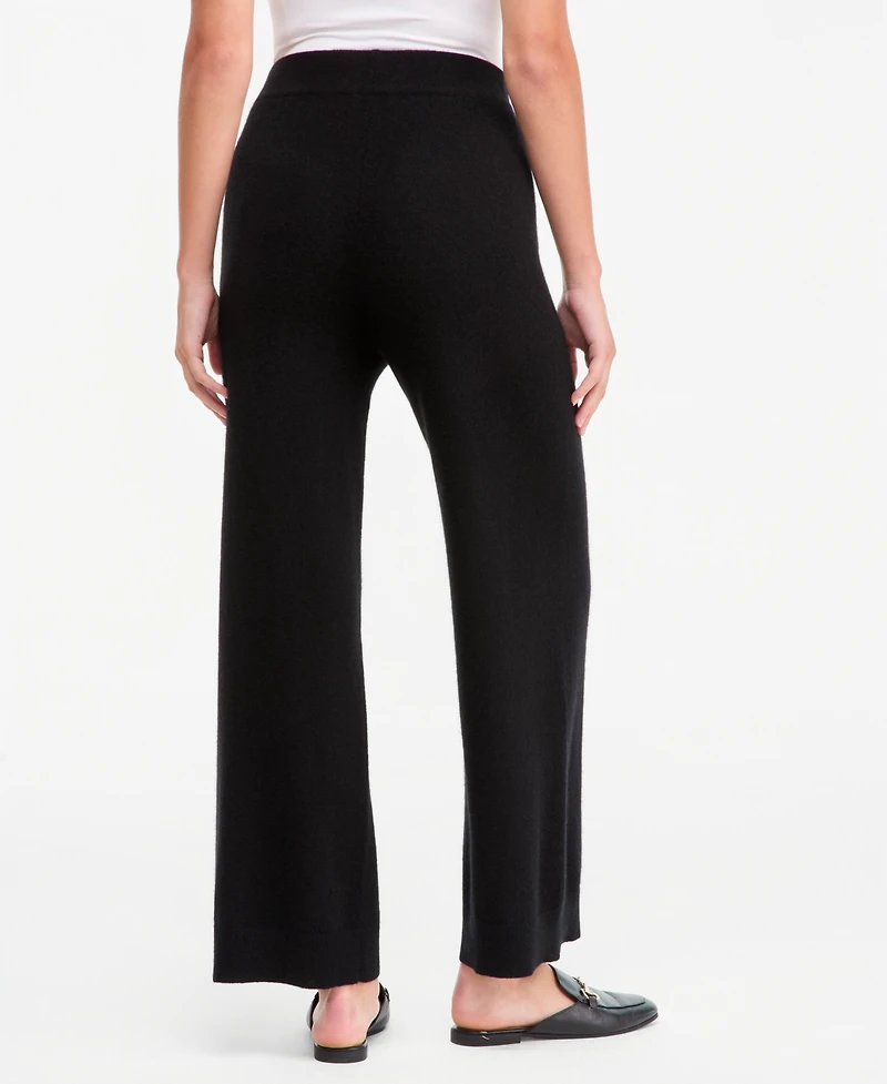 Charter Club Women's 100% Cashmere Pull-On Wide-Leg Pants, Macy's Exclusive