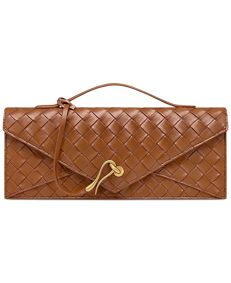Jw Pei Celeste Small Woven Textured Envelope Top Handle Clutch Handbag