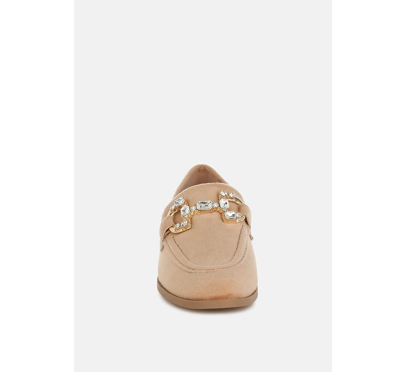 Maestro Diamante Embellished Horsebit Loafers
