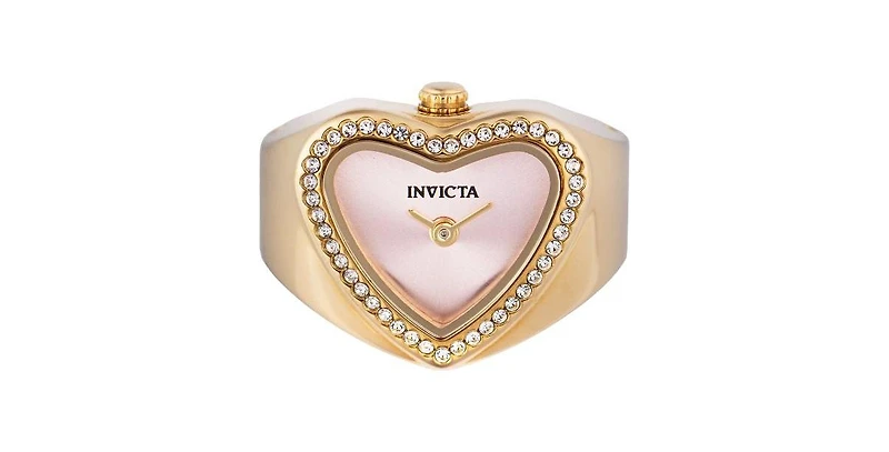 Invicta Women's Mini Quartz 2 Hand Dial Ring Watch