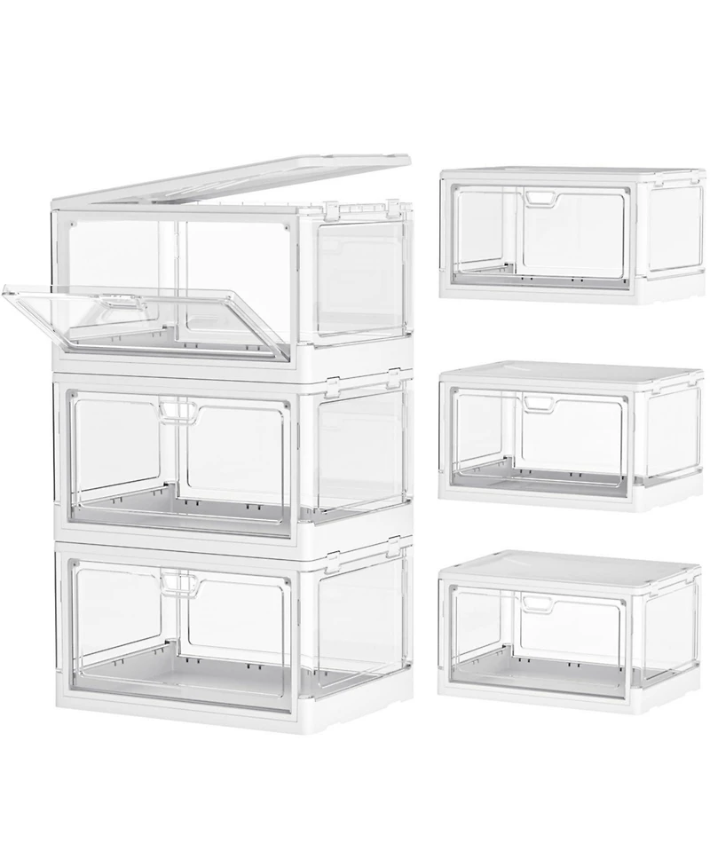 Xdovet Collapsible and Stackable Storage Bin with Lid