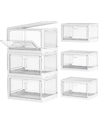 Xdovet Collapsible and Stackable Storage Bin with Lid
