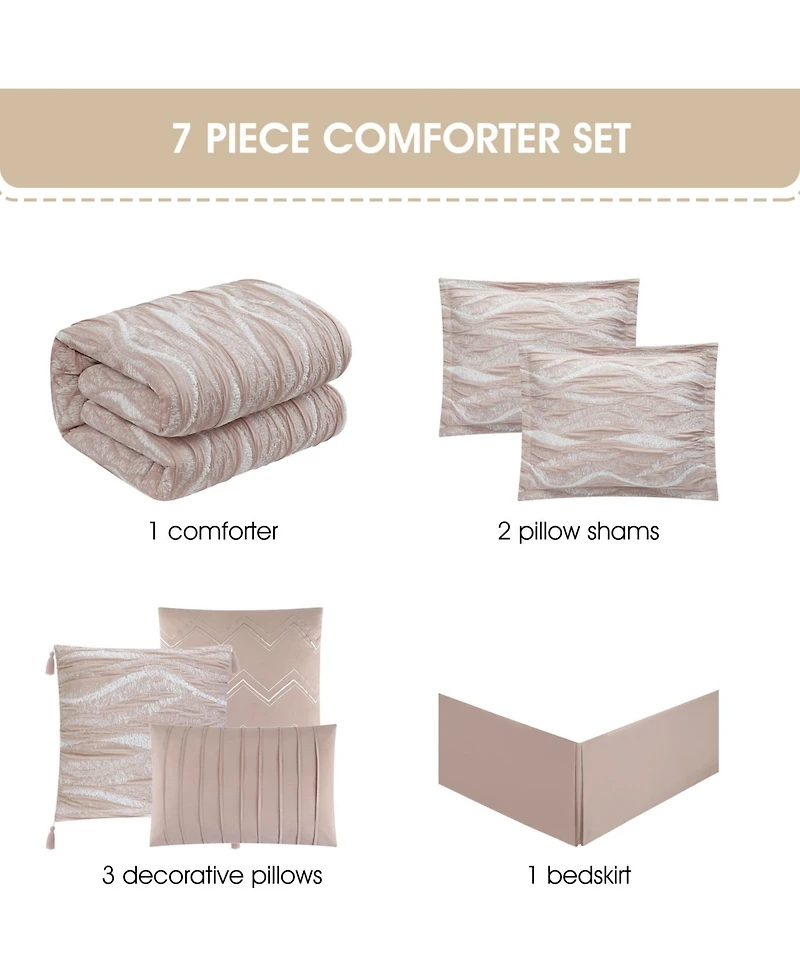 Stratford Park Asava Geometric 7-Piece Comforter Set
