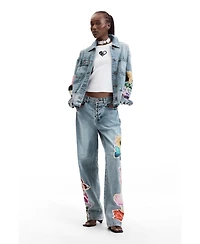 Desigual Women's Embroidered denim jacket