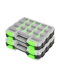 Xdovet Tool Box Double Side 34 Compartments Organizer Removable Dividers