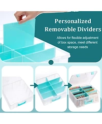 Xdovet Plastic Storage Box 8 Compartments Craft Organizer