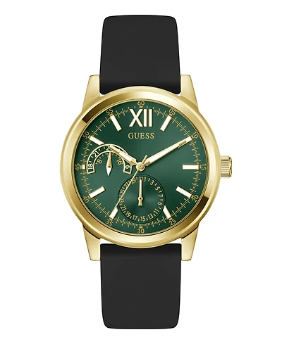Guess Men's Gold-Tone Silicone Strap Watch 42mm