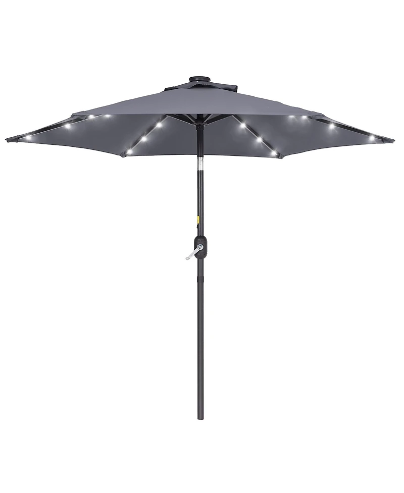 Sonkuki Enhance Your Outdoor Oasis With 7.5Feet Led Round Patio Umbrella - Stylish, Durable, And Sun-Protective