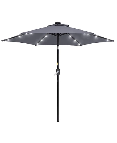Sonkuki Enhance Your Outdoor Oasis With 7.5Feet Led Round Patio Umbrella - Stylish, Durable, And Sun-Protective