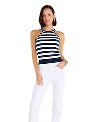 The Noli Shop Women's Martha Button Halter Tank