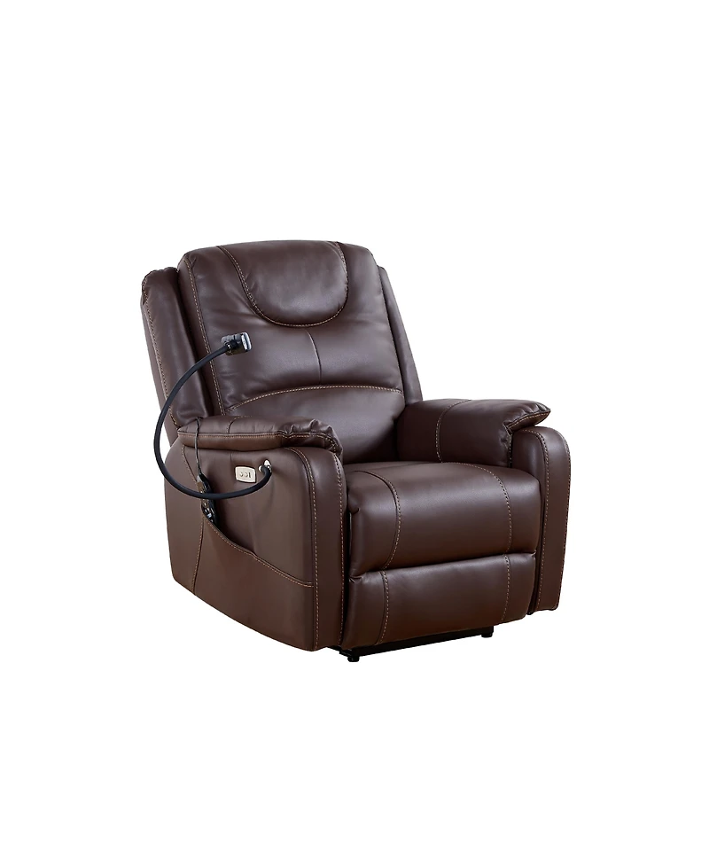Clihome Zero Gravity Power Recliner with comfortable lying degree, Massage, Heating and Phone Holder, Side Pockets, Usb Charge Ports
