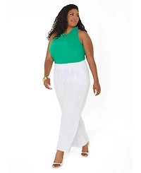 Ashley Stewart Women's Embellished Cowl Neck Top