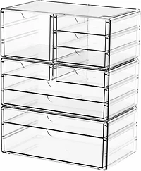 Xdovet Drawer Organizers Stackable Storage Multipurpose Office Makeup Craft Desk
