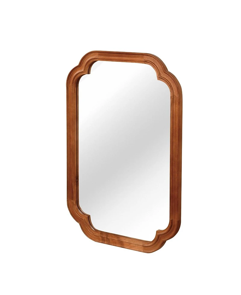 Laoties 24" x 36" Wood Wall Mirror, Bathroom Vanity Mirror with Rounded Corner Solid Frame for Entryway and Bedroom