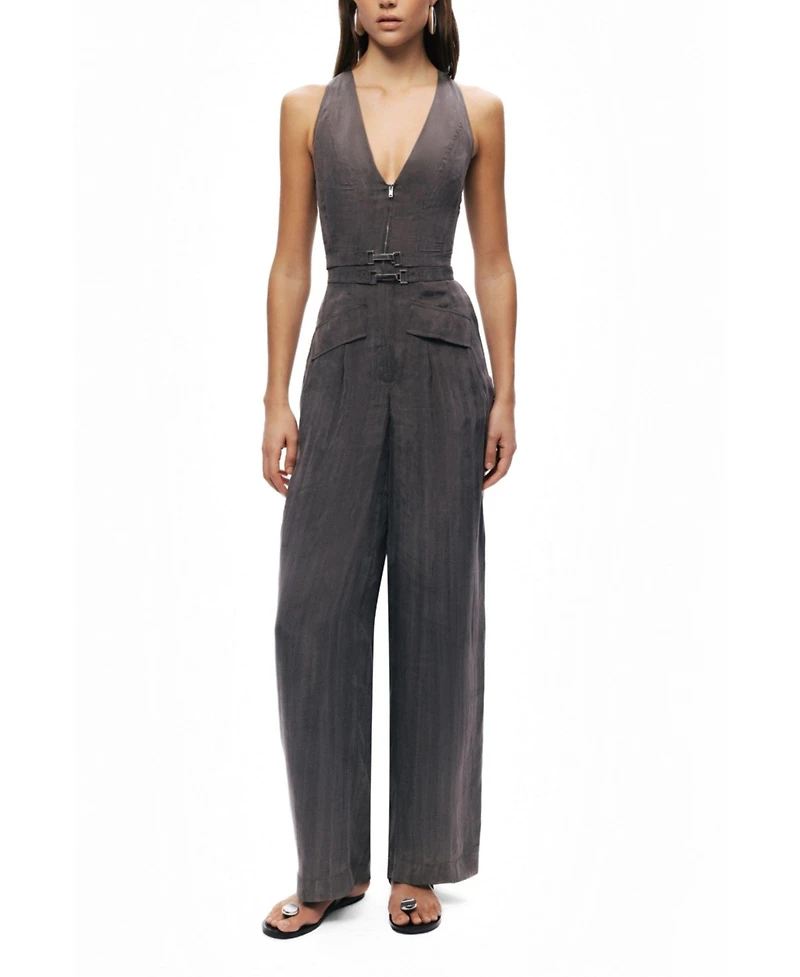 Nocturne Women's Metal Belt Detail Jumpsuit