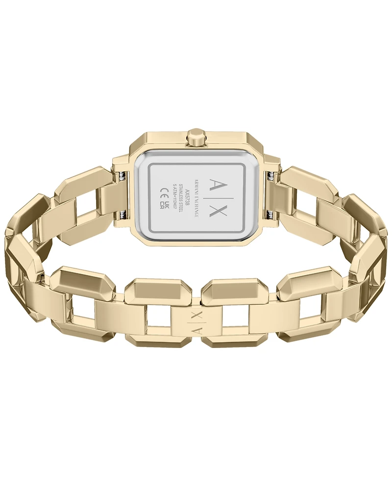 Armani Exchange Women's Na Quartz Gold Stainless Steel Watch 27mm