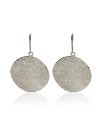 Pre-Owned Tiffany & Co Sterling Silver Notes Earrings