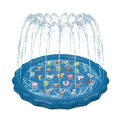 Aofar 60" Splash Pad Sprinkler Play Mat Outdoor Pool Dog Kids