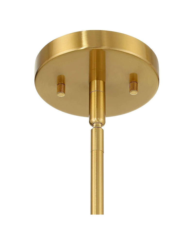 Possini Euro Design Alter Gold Pendant Chandelier Modern Led Frosted Glass 6-Light Fixture for Dining Room