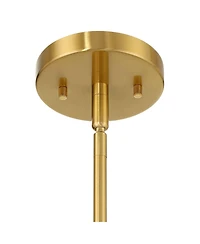 Possini Euro Design Alter Gold Pendant Chandelier Modern Led Frosted Glass 6-Light Fixture for Dining Room