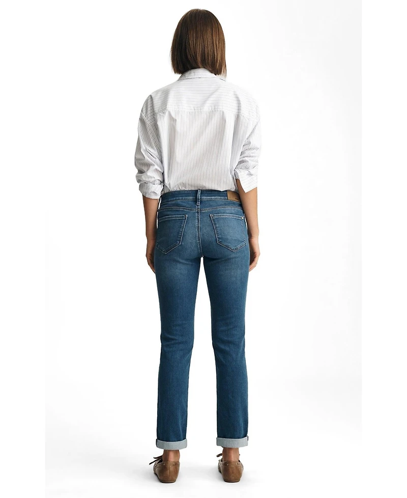 Mavi Jeans Women's Emma Mid Rise Slim Boyfriend