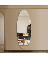 Laoties Oval Full Length Wall Mirror, Wall-Mounted Body Mirror for Bedroom and Entryway