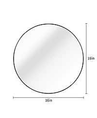 Laoties Round Wall Mirror, Modern Metal Decorative Accent Mirror for Bathroom, Entryway and Living Room