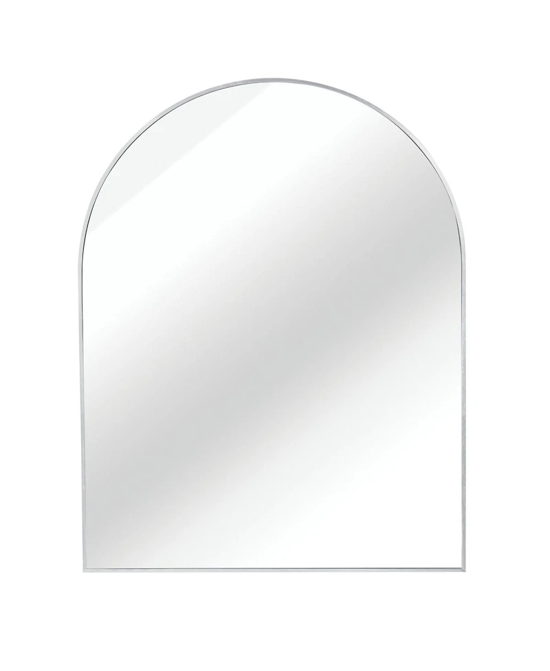 Laoties 30" x 36" Arched Metal Framed Wall Mounted Vanity Mirror for Bathroom, Bedroom and Entryway