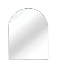 Laoties 30" x 36" Arched Metal Framed Wall Mounted Vanity Mirror for Bathroom, Bedroom and Entryway