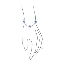 Bling Jewelry Turkish Protection Evil Eye Multi Charms Bracelet with Greek Motif .925 Sterling Silver 7.5inch
