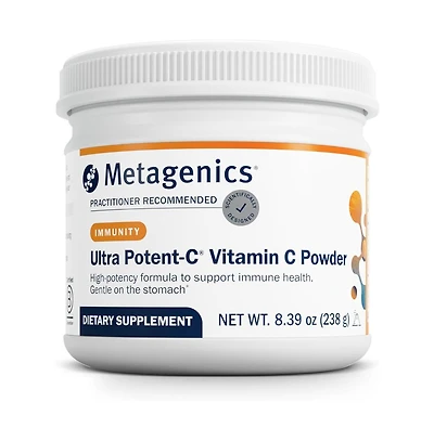 Metagenics Ultra Potent C Vitamin C Powder Immune Support Supplements Gentle on Stomach with Bioflavonoids, L Glutathione and L Lysine 8.39 Ounce
