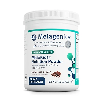 Metagenics MetaKids Nutrition Powder Kids Multivitamin Powder with Prebiotics, Dha, Protein and Amino Acids Complete Protein 14.32 Ounce