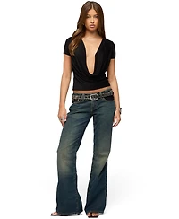 Edikted Women's Vanie Deep Cowl Neck Top