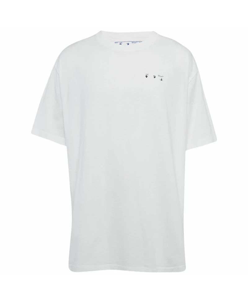 Pre-Owned Off-White Men's Back Print Jersey Oversized T-Shirt