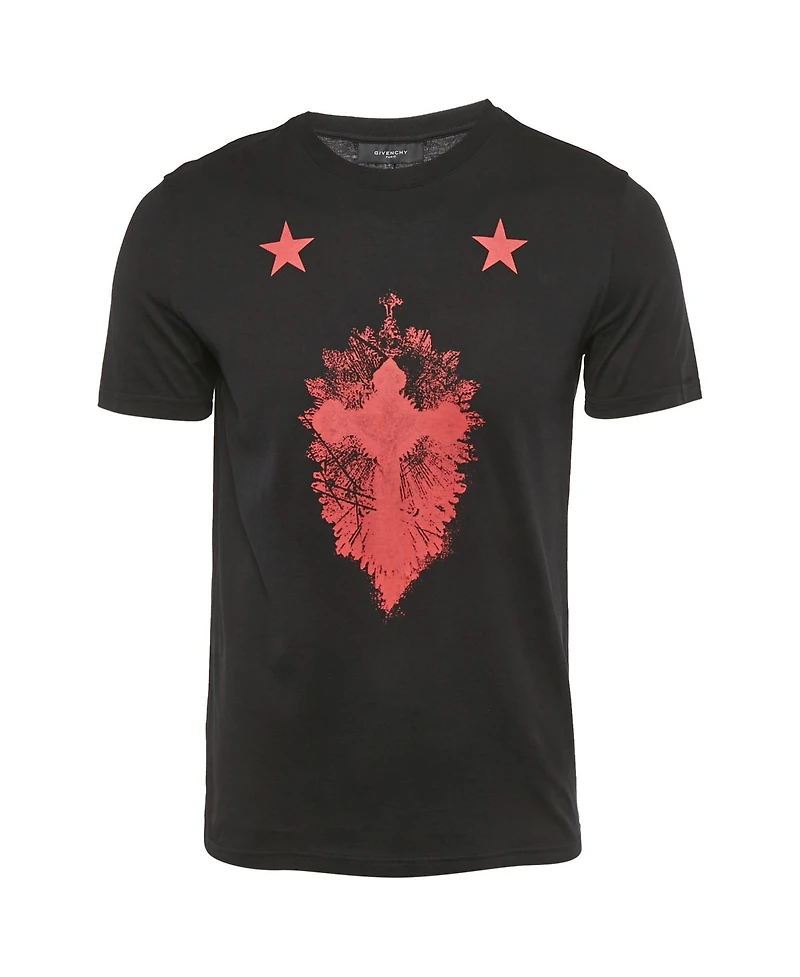 Pre-Owned Givenchy Men's Cross Print Jersey Crewneck T-Shirt