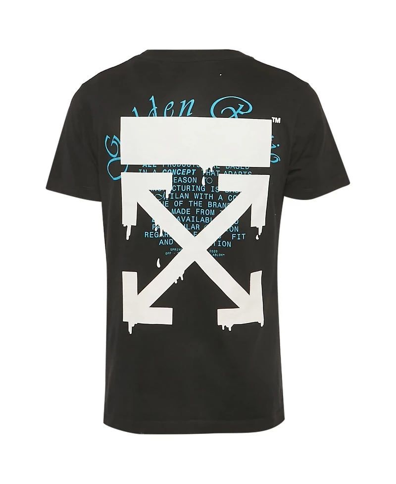 Pre-Owned Off-White Men's Tape Arrow Print Cotton Crew Neck T-Shirt