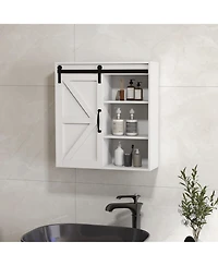 Busdays Bathroom Medicine Cabinet Wall Mount 22.75x7.75x24.5 Inches Sliding Door and Adjustable Shelf