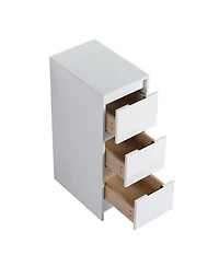 Sillysis 35.4 Inch Modern Bathroom Vanity with Resin Sink, Freestanding Storage Cabinet, Soft Close Drawers, Wall Cabinet