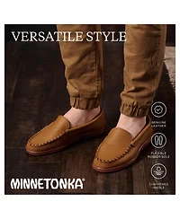 Minnetonka Men's Moosehide Leather Slip-ons