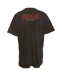 Pre-Owned Balenciaga Men's Printed Jersey Oversized T-Shirt